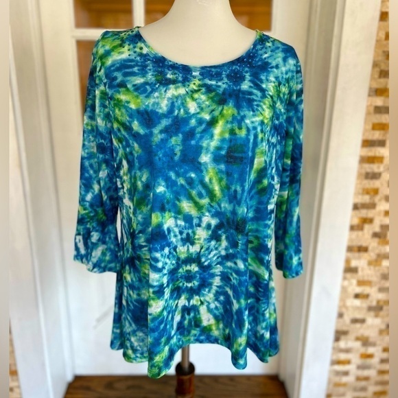 Ruby Rd firework tie-dye top - Picture 3 of 6